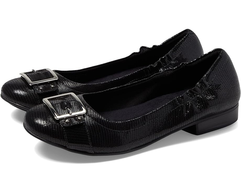 Балетки Walking Cradles Tara Flat, цвет Black Patent Lizard