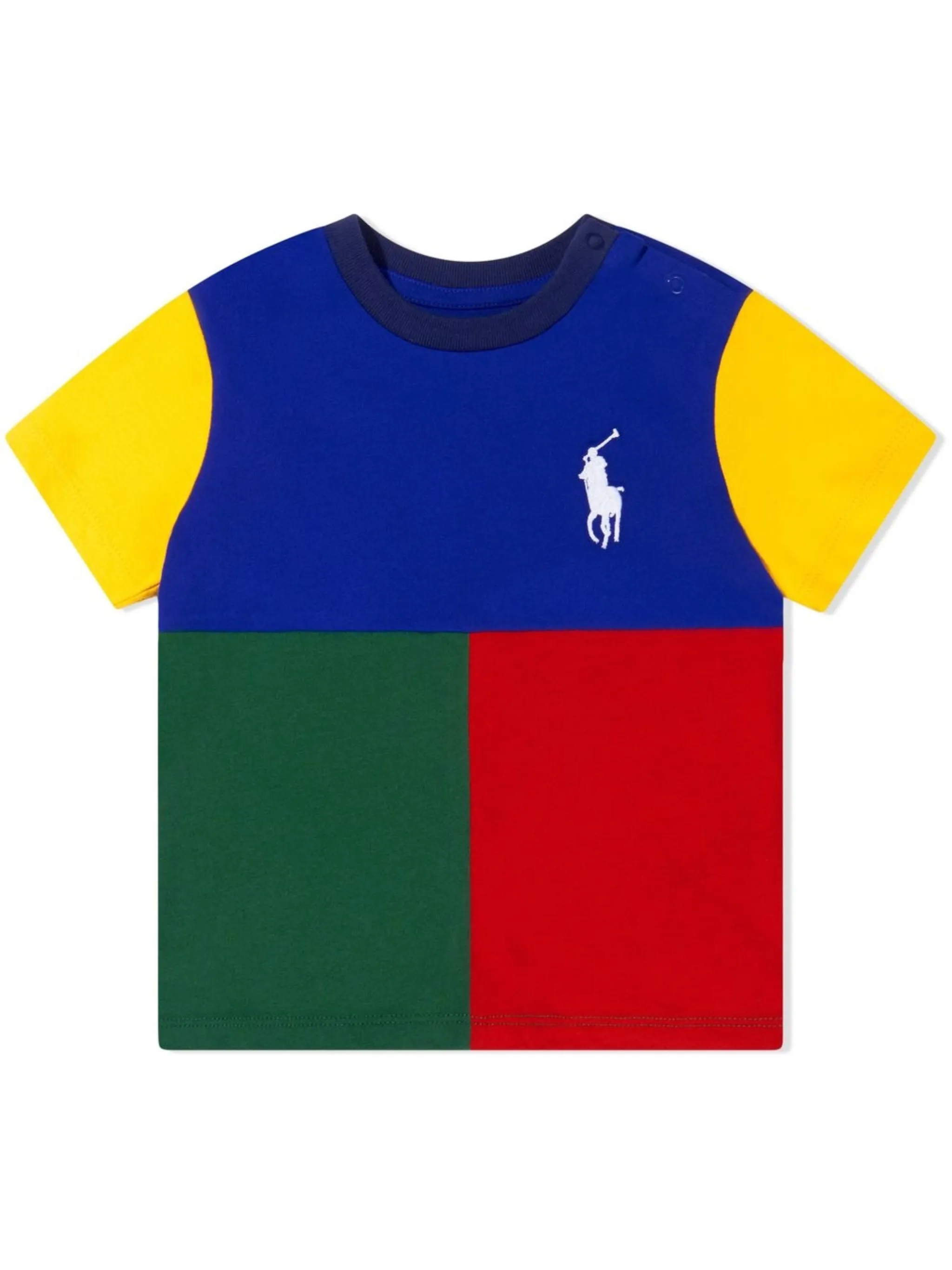 

Футболка в стиле колор-блок Polo Ralph Lauren Kids, зеленый