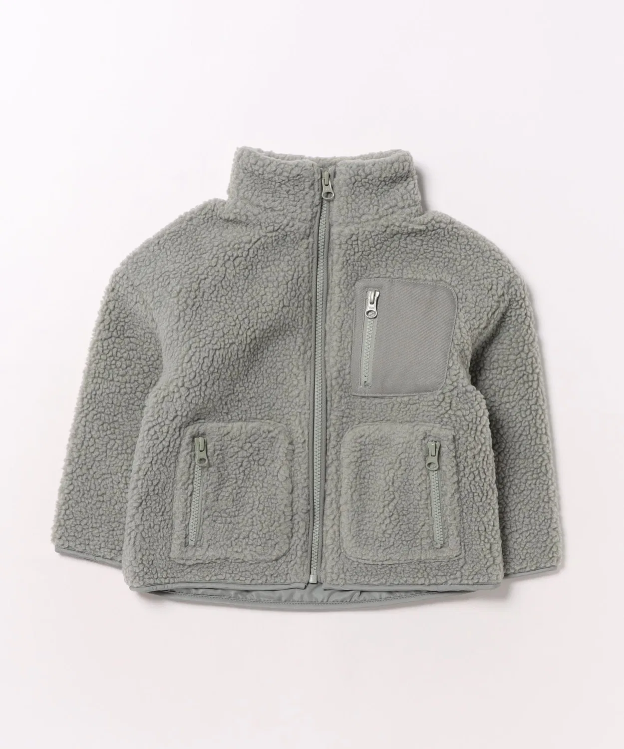Куртка Felix из мягкого шерпа Rylee + Cru, джинсовый контраст, зелёная