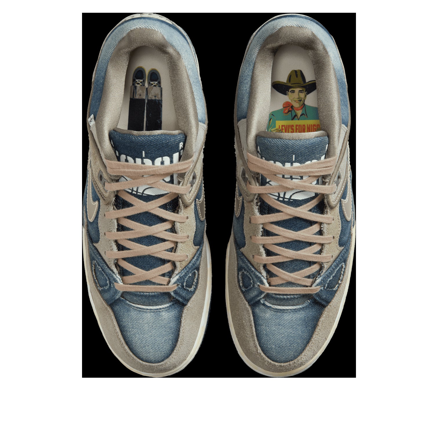Кроссовки Nike x Levi's x Nigo Air Force 3 Low SP 'Olive Grey' — фото 4