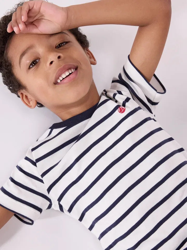 Пижама с принтом PETIT BATEAU, белый/черный — фото 4