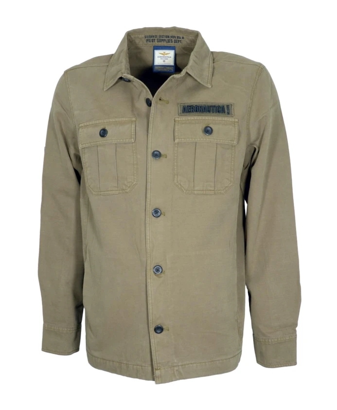 

Куртка-Рубашка из саржи Ac0036Uct04233 Aeronautica Militare, зеленый
