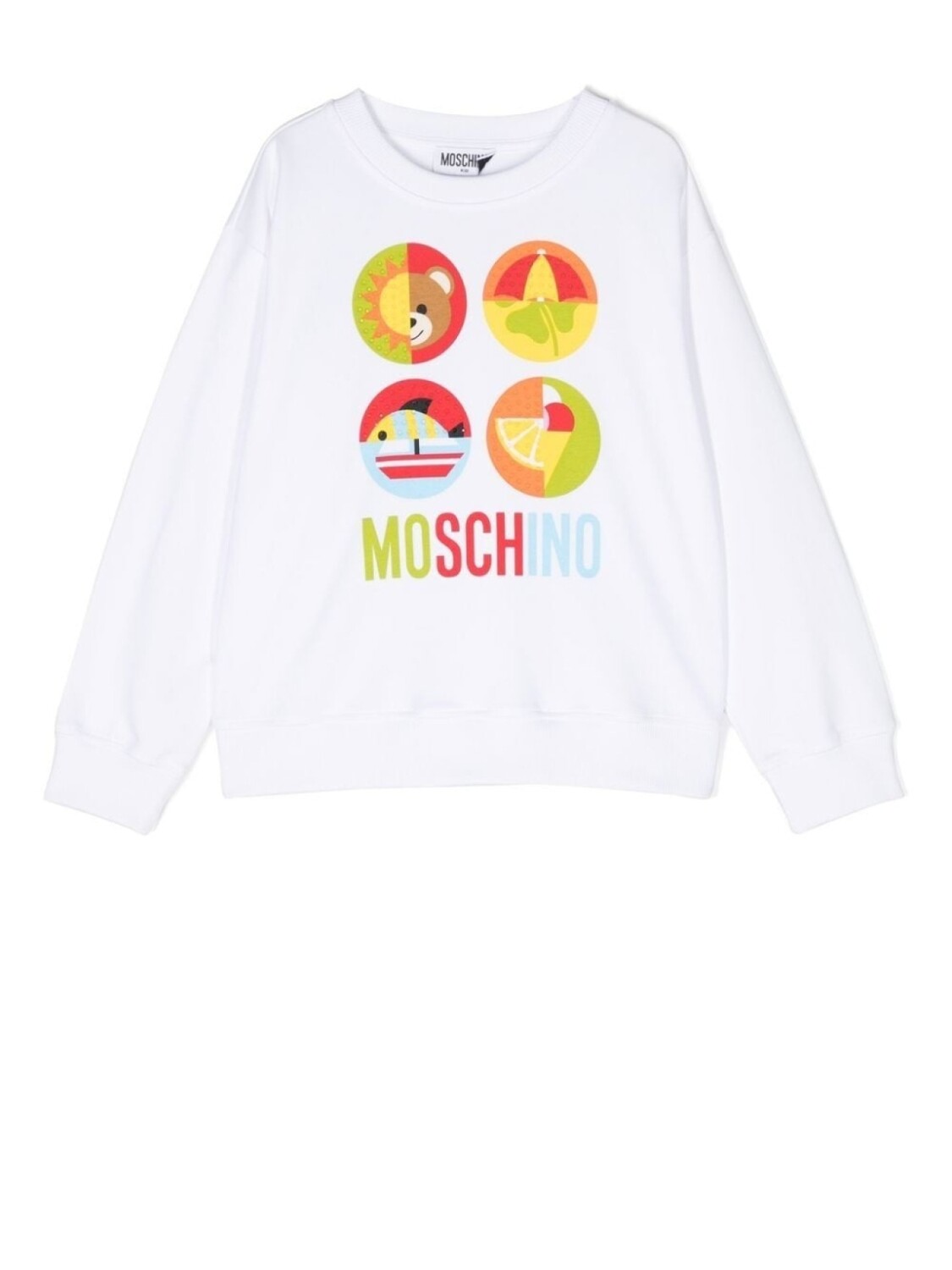 

Moschino Kids толстовка с графичным принтом, белый
