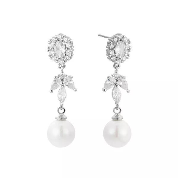 

Серьги-Подвески с жемчугом и кристаллами Palace Untamed Petals, silver