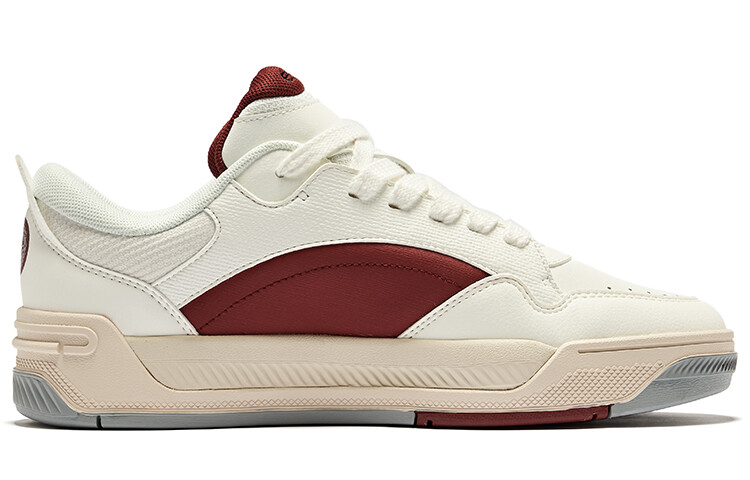 Кроссовки ERKE Skateboarding Shoes Men Low-top Microcrystalline White Bordeaux Red, красный — фото 2