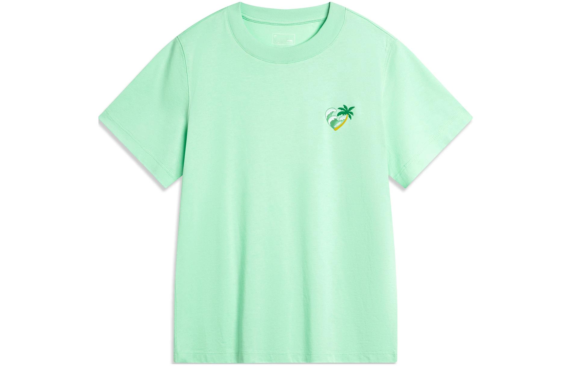 

Женская футболка LiNing Sports Life Collection, охлаждающая, зеленая