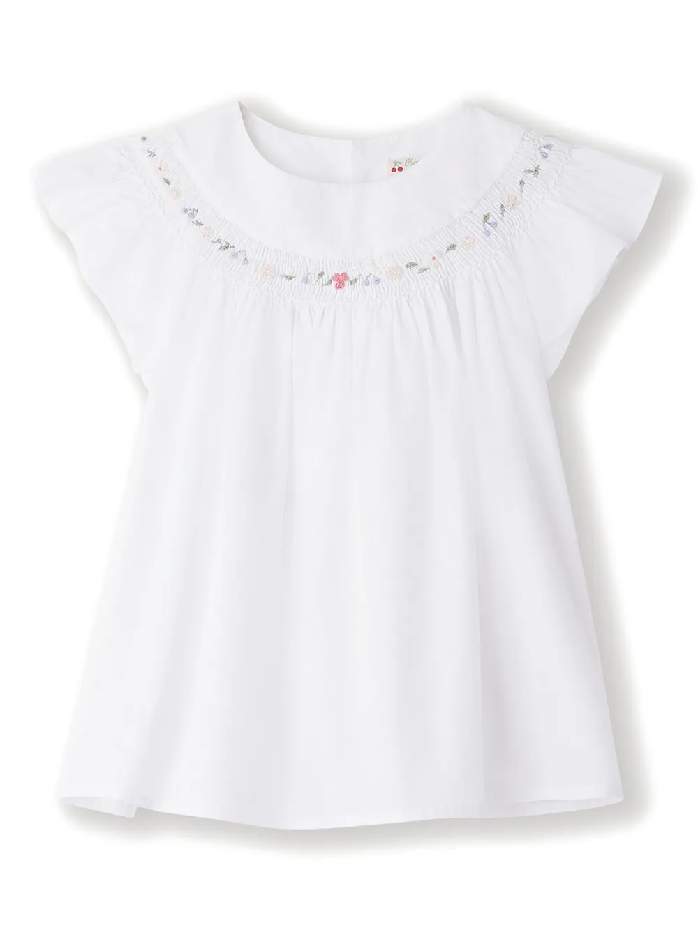 

Блузка Fillys с цветочной вышивкой Bonpoint, белый
