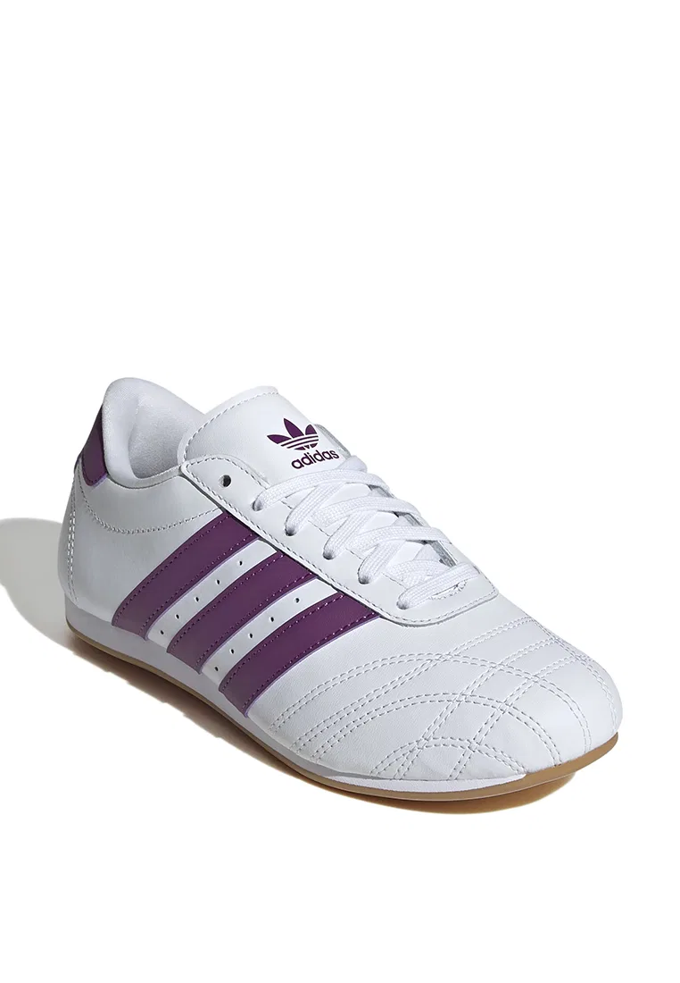 Кроссовки для тхэквондо, на шнуровке, Adidas, белый/лиловый — фото 2