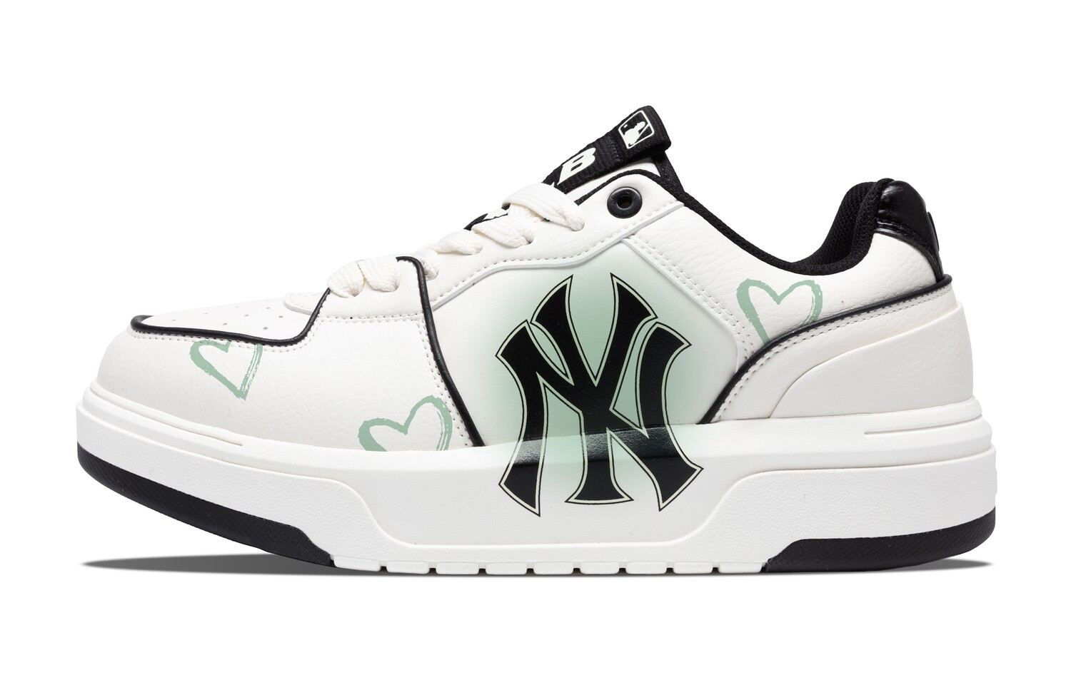 

Скейтбордические кеды Chunky Liner унисекс с низким верхом белого цвета Mlb