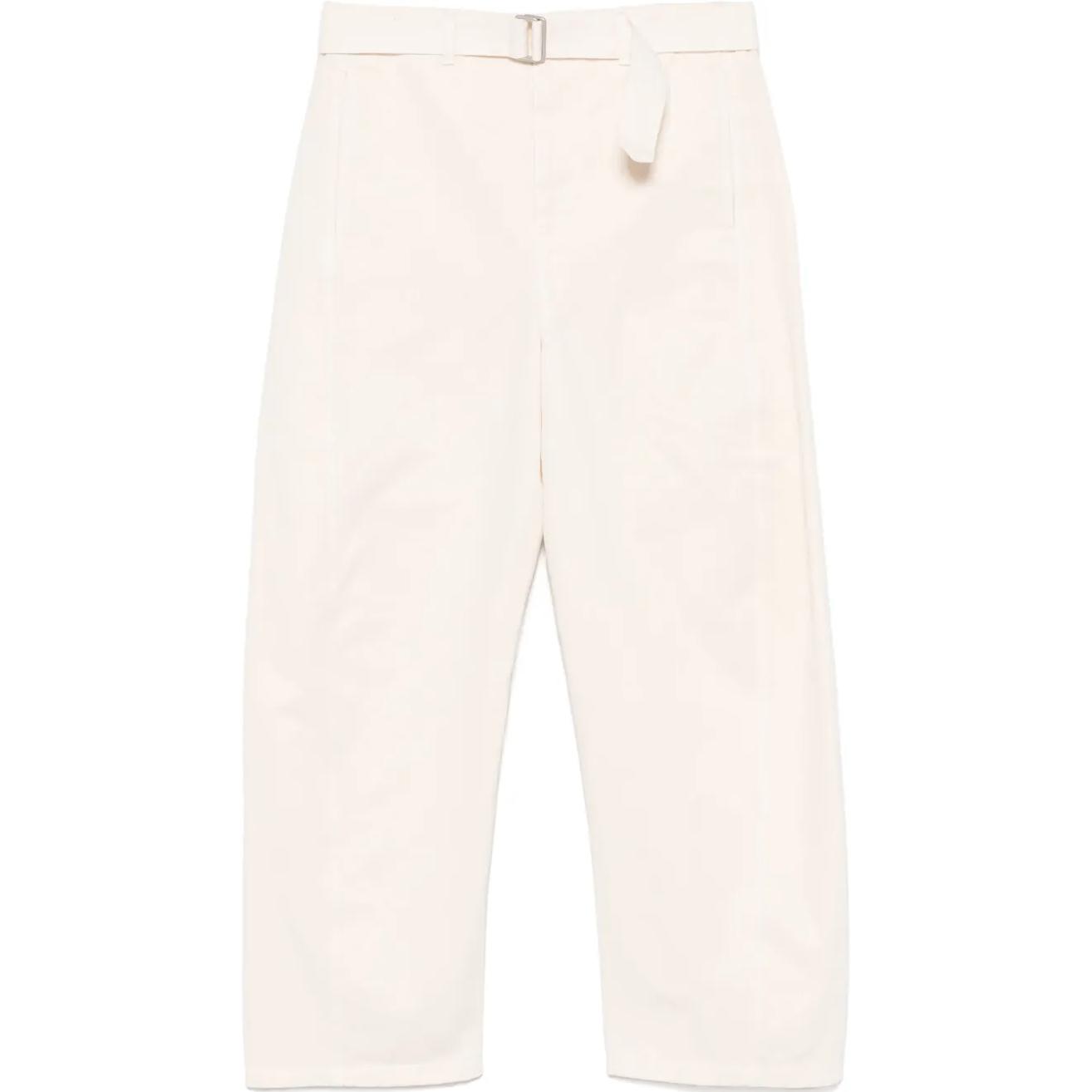 

Брюки с перекрученным поясом и прямыми штанинами Lemaire, светло-бежевый