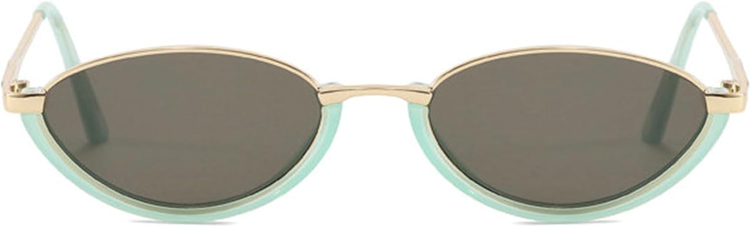 

Солнцезащитные очки Helena в стиле ретро, ​​маленькая оправа, овальная, узкая, женские и мужские, модные в стиле 90-х, «кошачий глаз», черные, трендовые, с защитой от УФ-излучения UV400, C7