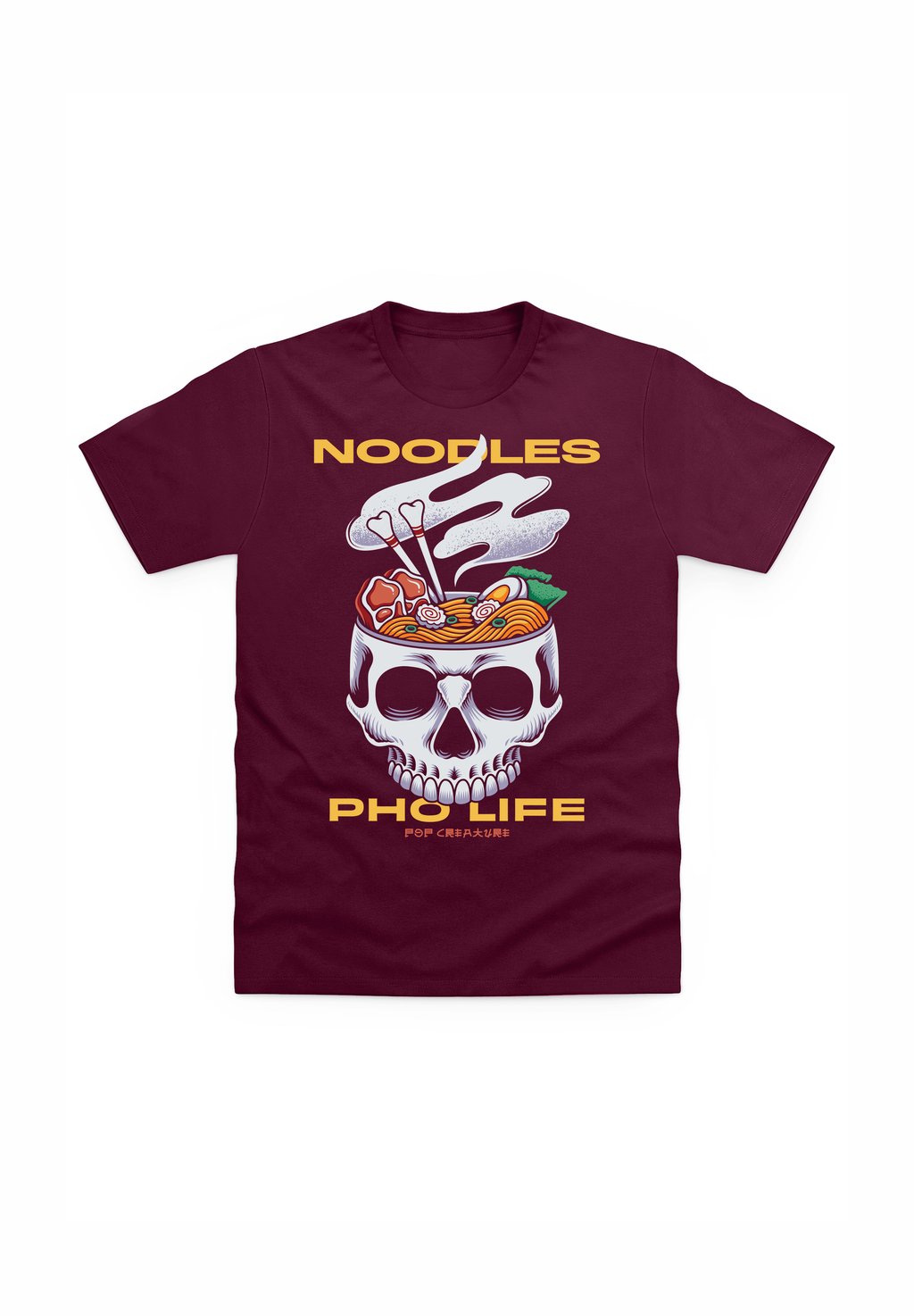 

Футболка с принтом POP CREATURE NOODLES PHO LIFE Henry Tiger, винно-красный