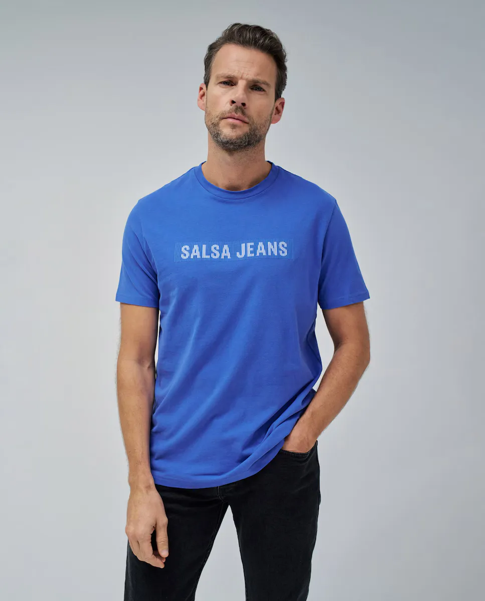 

Мужская футболка с логотипом Salsa Jeans, синий