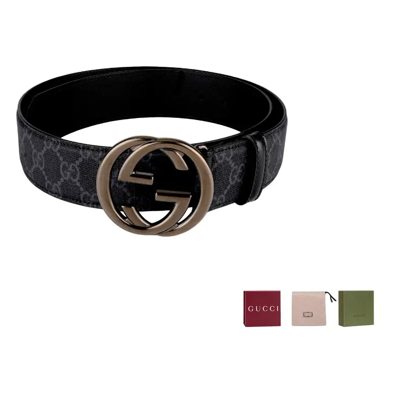 

Ремень GG с пряжкой в виде буквы G GUCCI, черный