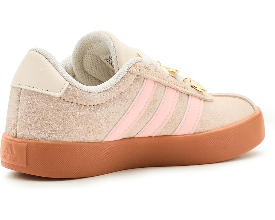 Унисекс кроссовки Adidas Kids Vl Court 3.0 (Little Kid/Big Kid), Crystal Linen/Blush Pink/Off White — фото 3