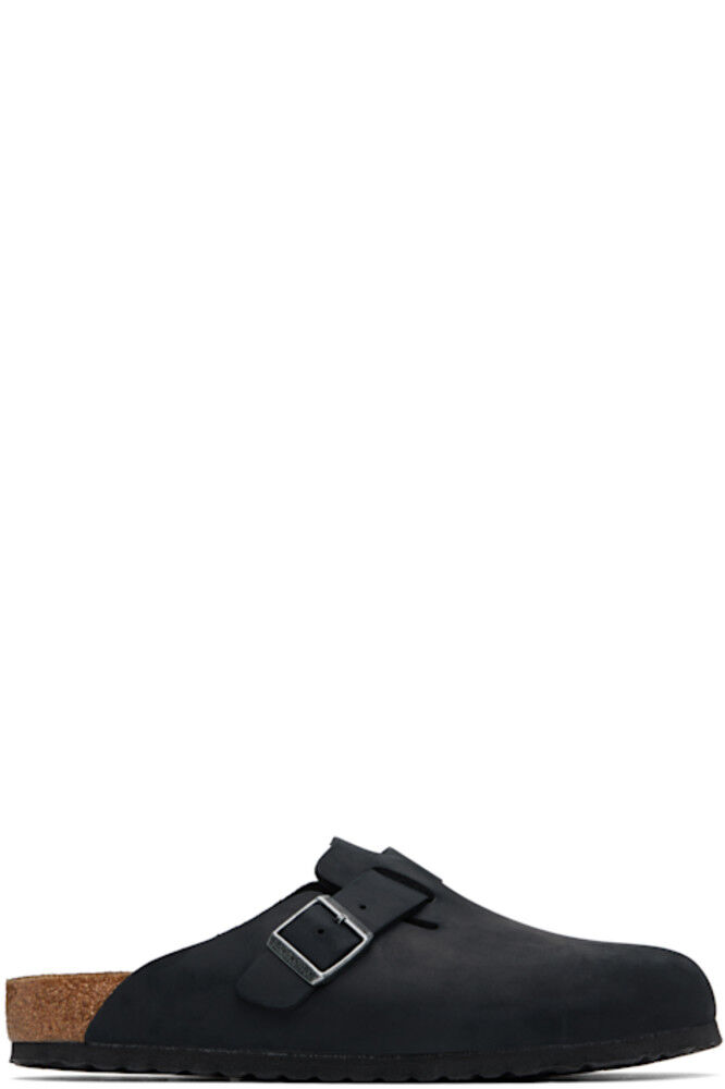

Черные обычные бостонские мокасины без застежек Birkenstock