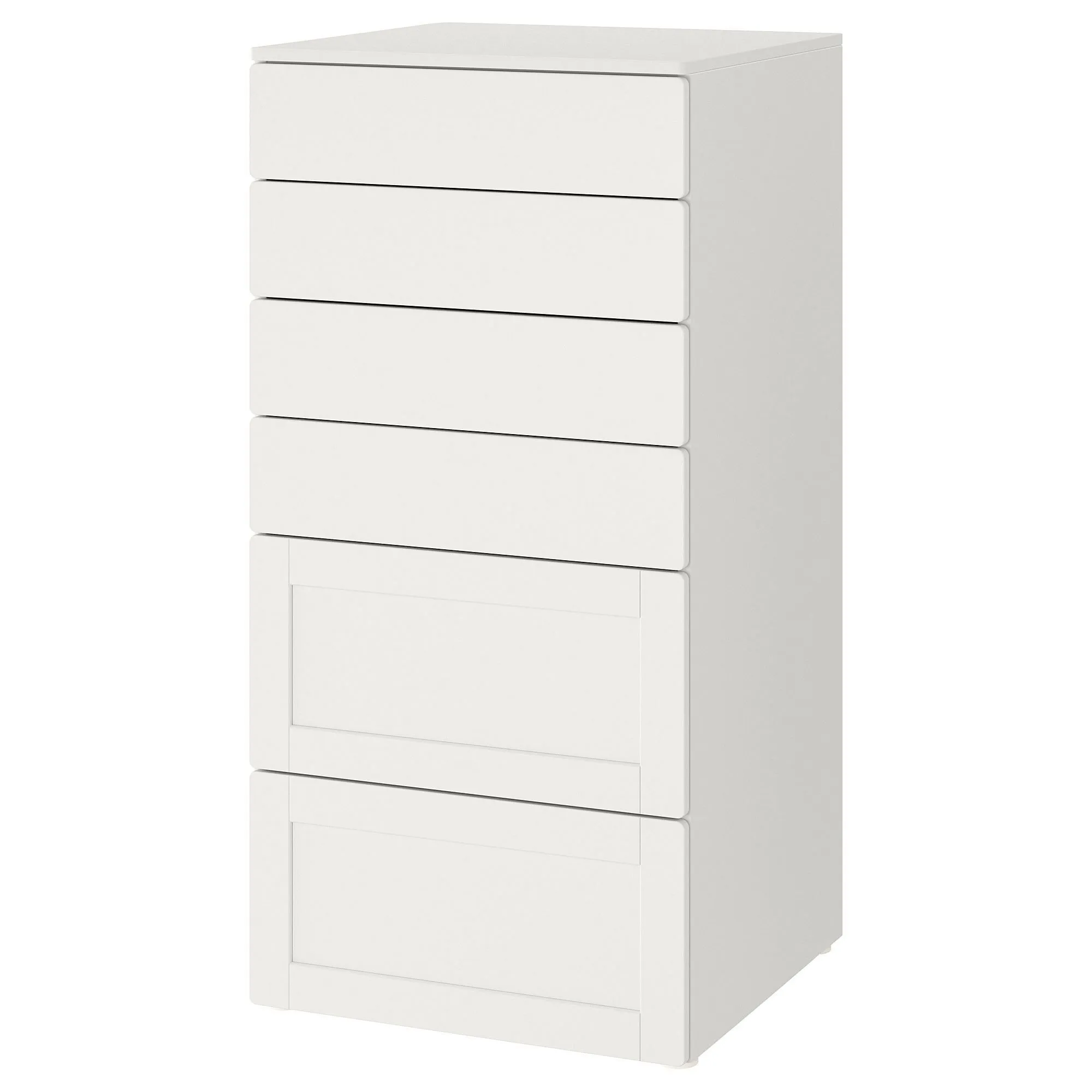 

Детский комод, белый каркас, 60x55x123 см, PLATSA/SMÅSTAD IKEA