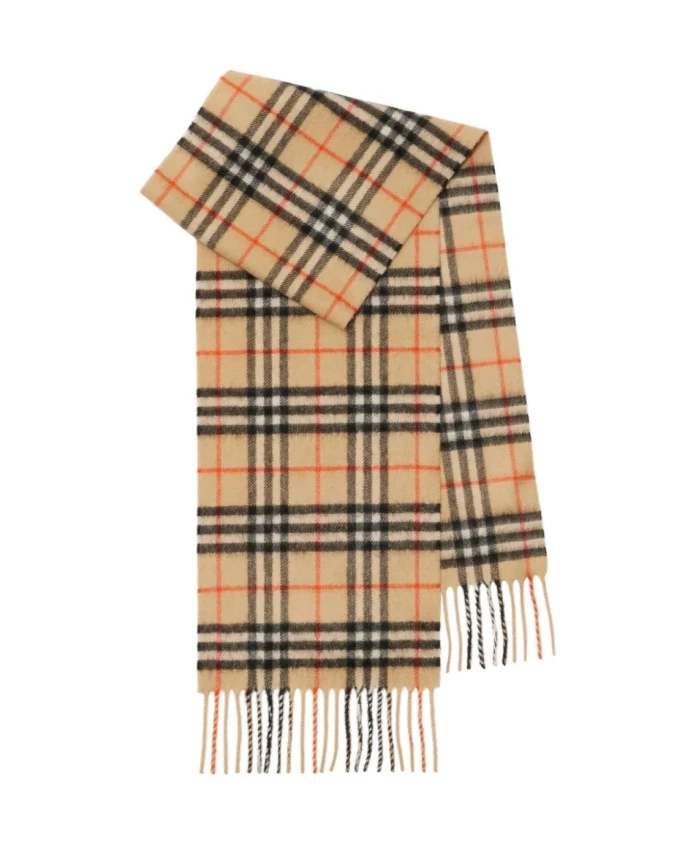 

Детский кашемировый шарф в клетку Vintage Check Burberry, бежевый