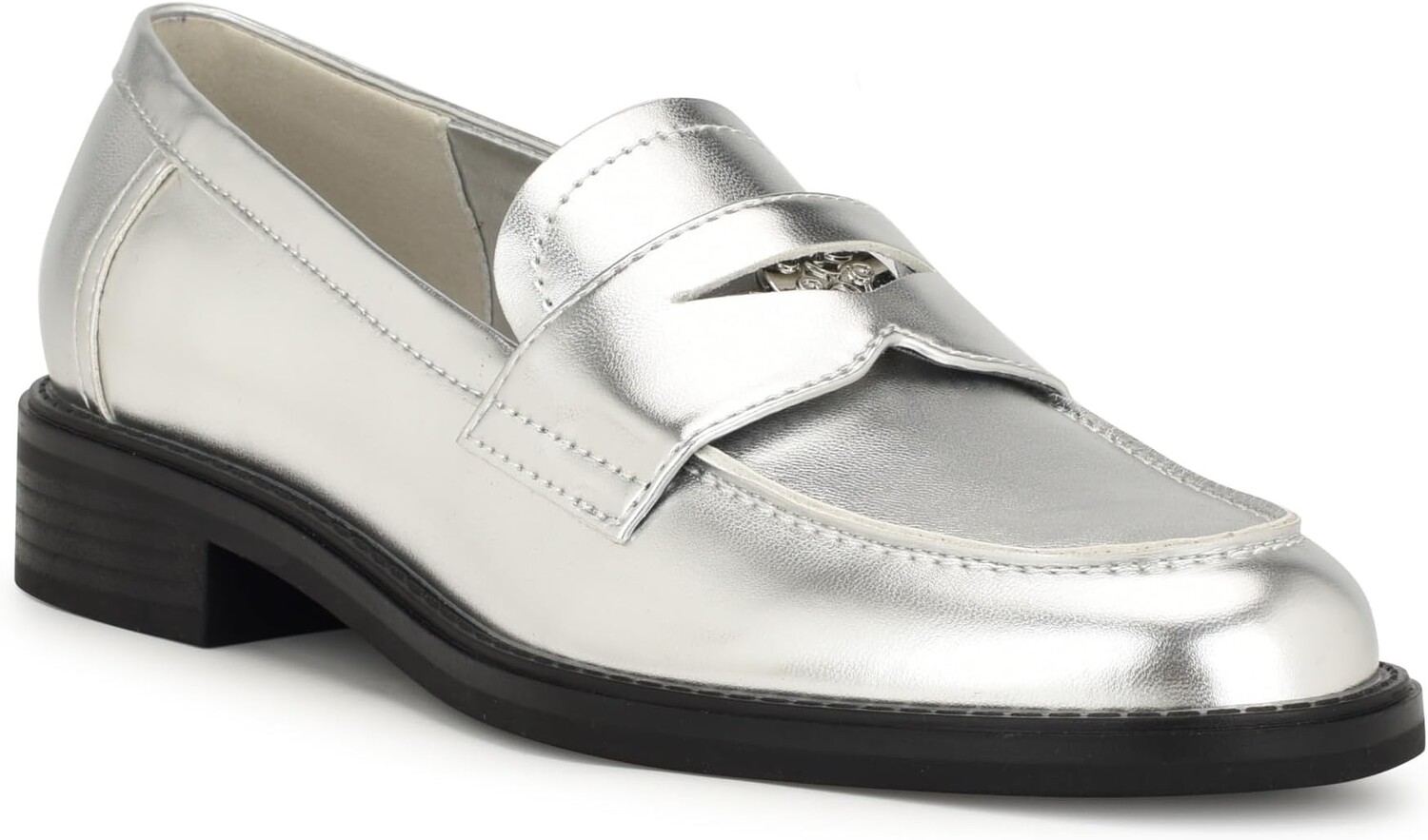 Лоферы Nine West Seeme, серебряный — фото 2