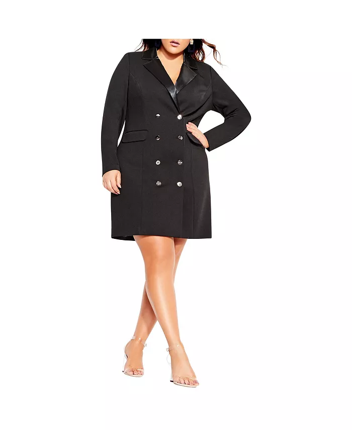 

Вечернее платье-смокинг Plus Size CITY CHIC, черный