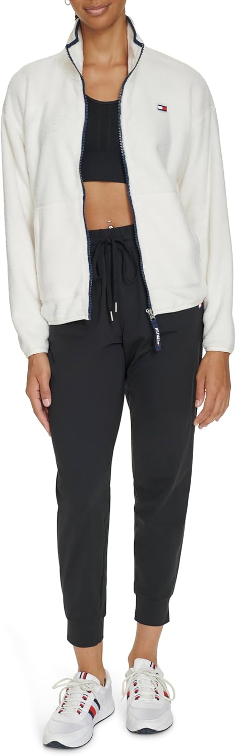 

Женская куртка Tommy Hilfiger из шерпы с застежкой-молнией и воротником-стойкой, Ivory