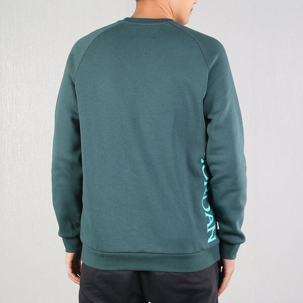 Толстовка Air Jordan Casual Sports Round Neck Pullover Fleece Lined Green, зеленый — фото 3