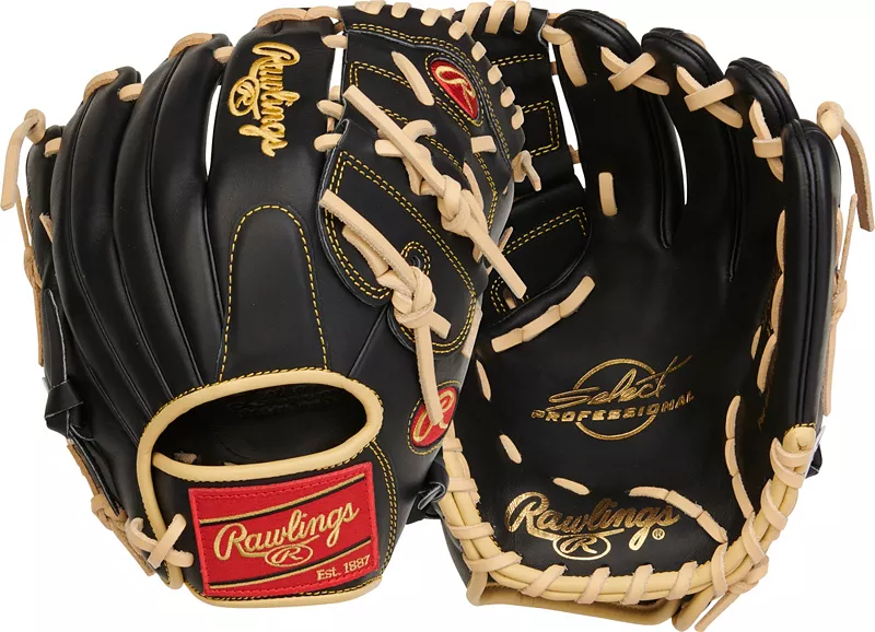 

Перчатки профессиональной серии Rawlings 11,75 дюйма Select, цвет Black/Blonde