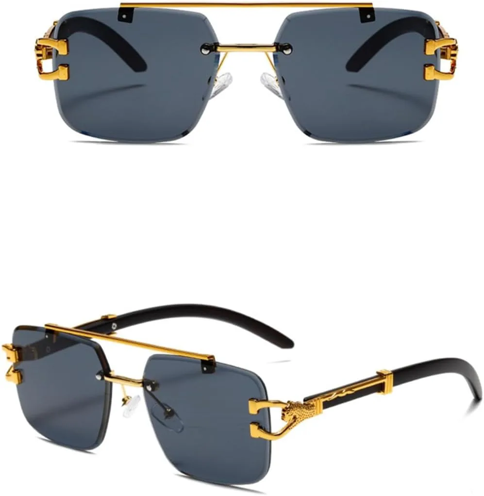 

Солнцезащитные очки для мужчин и женщин - защита UV400 - градиентные линзы, двойная перемычка, для занятий спортом на открытом воздухе и вождения DSVIGF, Black