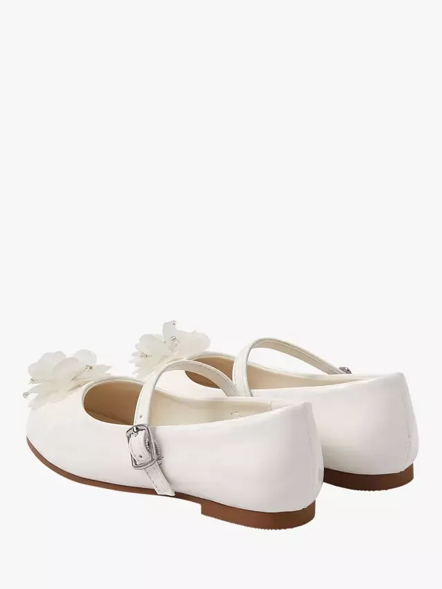 Детские балетки с цветочным декором, цвет слоновой кости Angels by Accessorize — фото 3