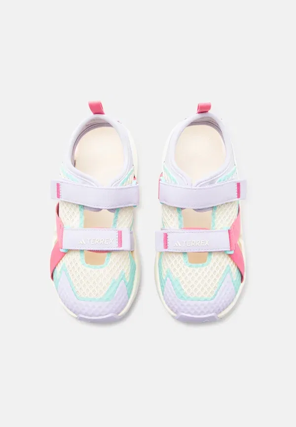 Сандалии прогулочные Hydroterra Adidas Terrex, кремово-белый/ледяная лаванда/флэш-аква — фото 4