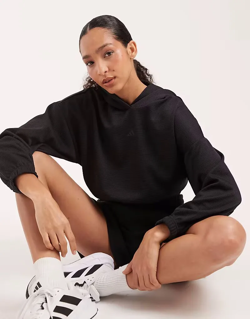 Худи для йоги Adidas performance, черное
