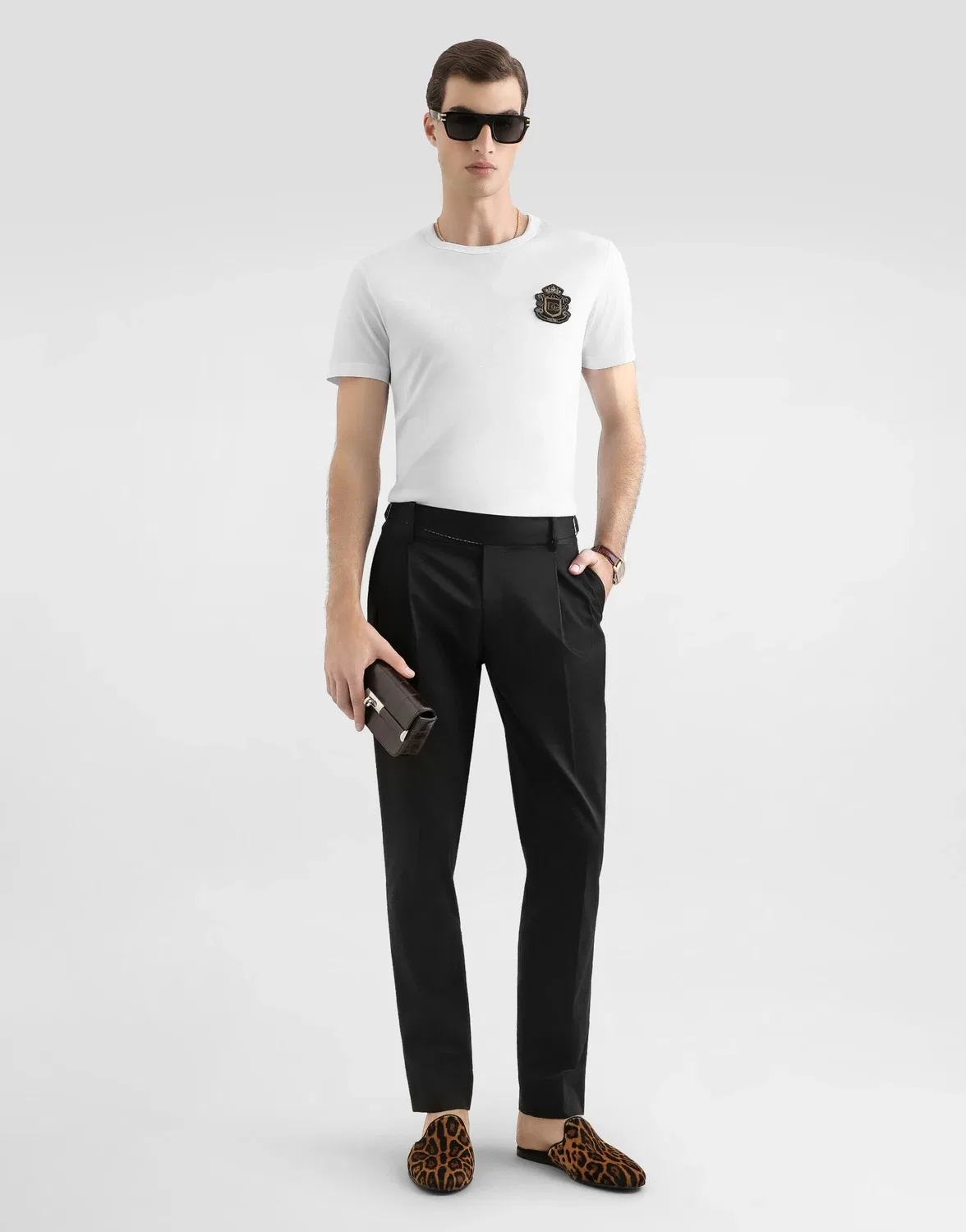 Футболка с геральдическим нашивкой DOLCE & GABBANA, белый — фото 2