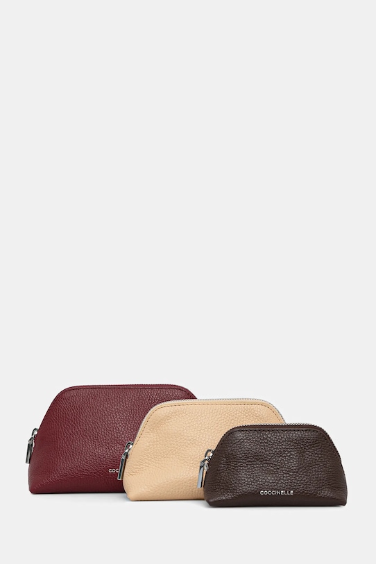 

Набор из 3 кожаных косметичек Coccinelle, мультиколор