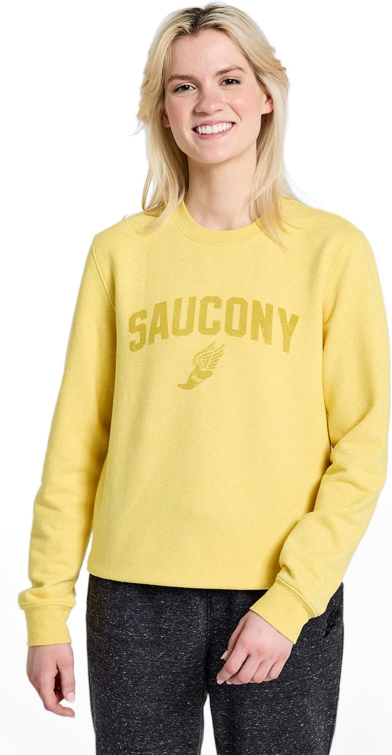 

Толстовка Saucony Rested Crew, цвет Sulphur Heather Graphic