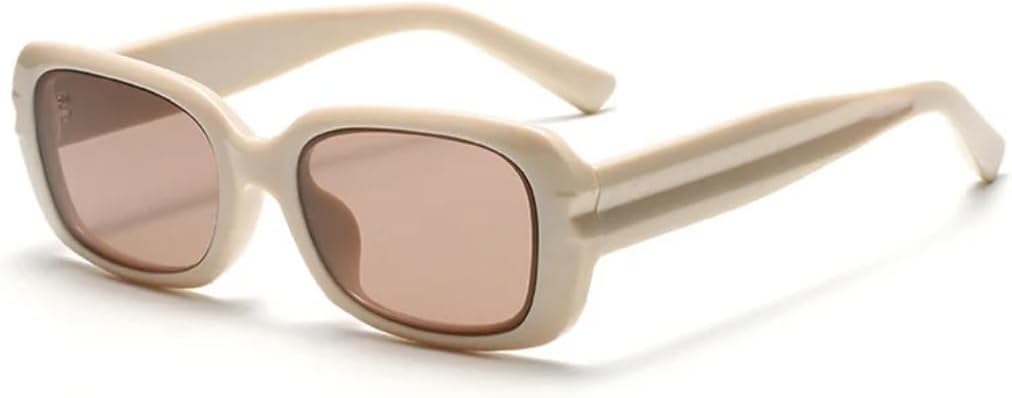 

Солнцезащитные очки с защитой UV400 | Маленькая оправа, линзы конфетного цвета | Для женщин и мужчин, для занятий спортом на открытом воздухе и путешествий DSVIGF, Beige