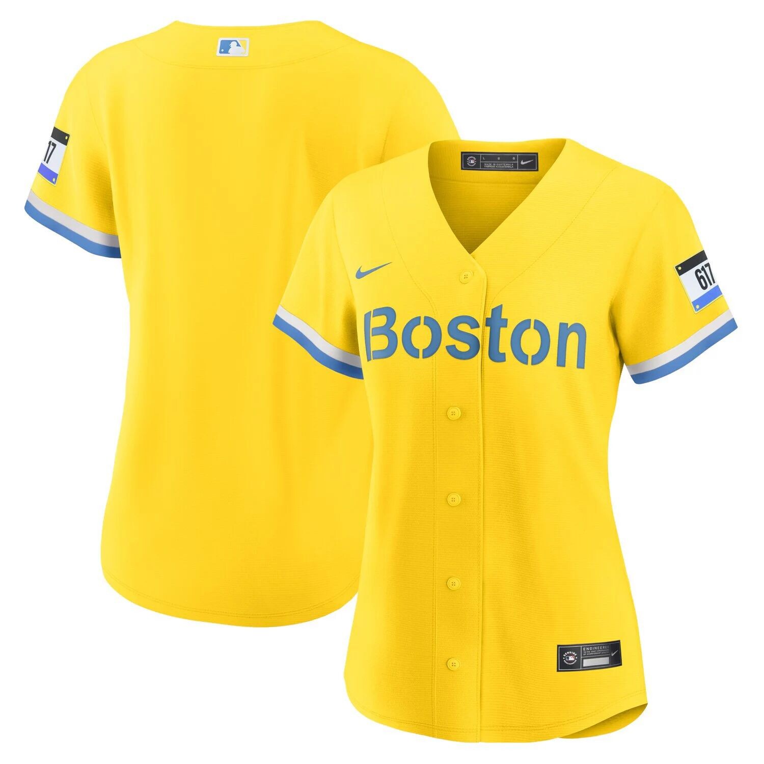 

Женский джерси Nike Gold/Light Blue Boston Red Sox 2021 City Connect Replica Nike