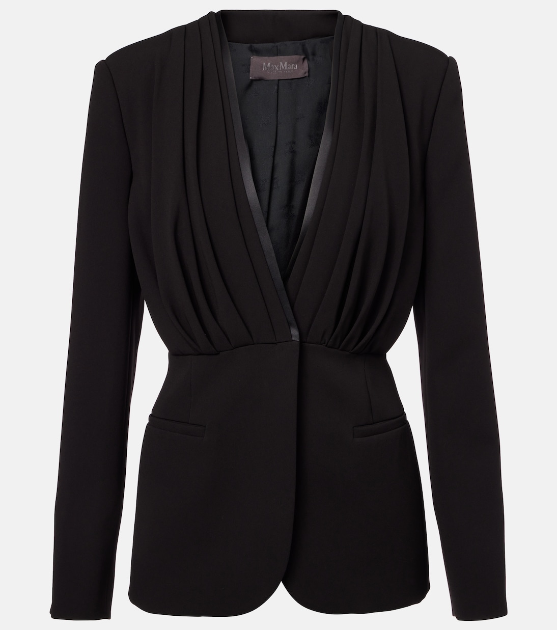 

Жакет из крепа с драпировкой в стиле гради Max Mara, Nero