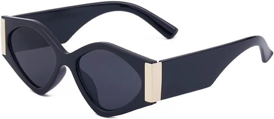 

Винтажные солнцезащитные очки «кошачий глаз» для женщин, ретро-очки в стиле «кошачий глаз», модные многоугольные солнцезащитные очки TYUVIVO, C1 Gold Gray