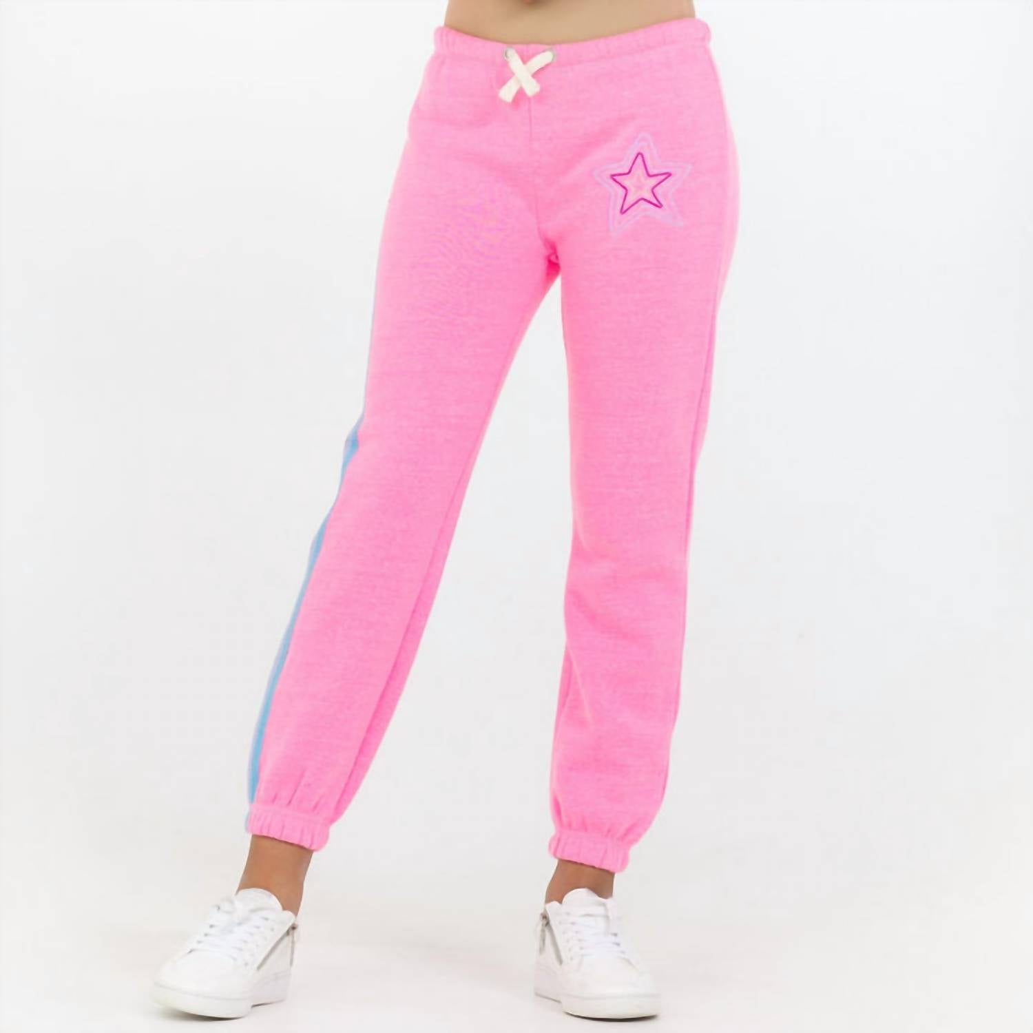 

Джоггеры со звездчатым узором в неоново-розовом цвете Vintage Havana