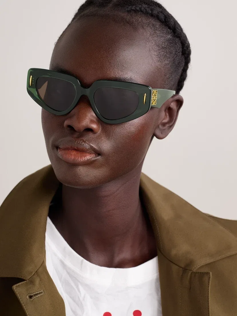 Солнцезащитные очки-кошачий глаз Anagram из ацетата LOEWE EYEWEAR, бирюзовый — фото 2