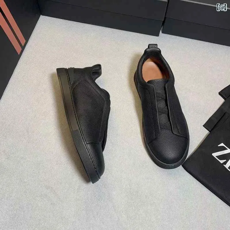 Мужские повседневные кроссовки из натуральной кожи — фото 4