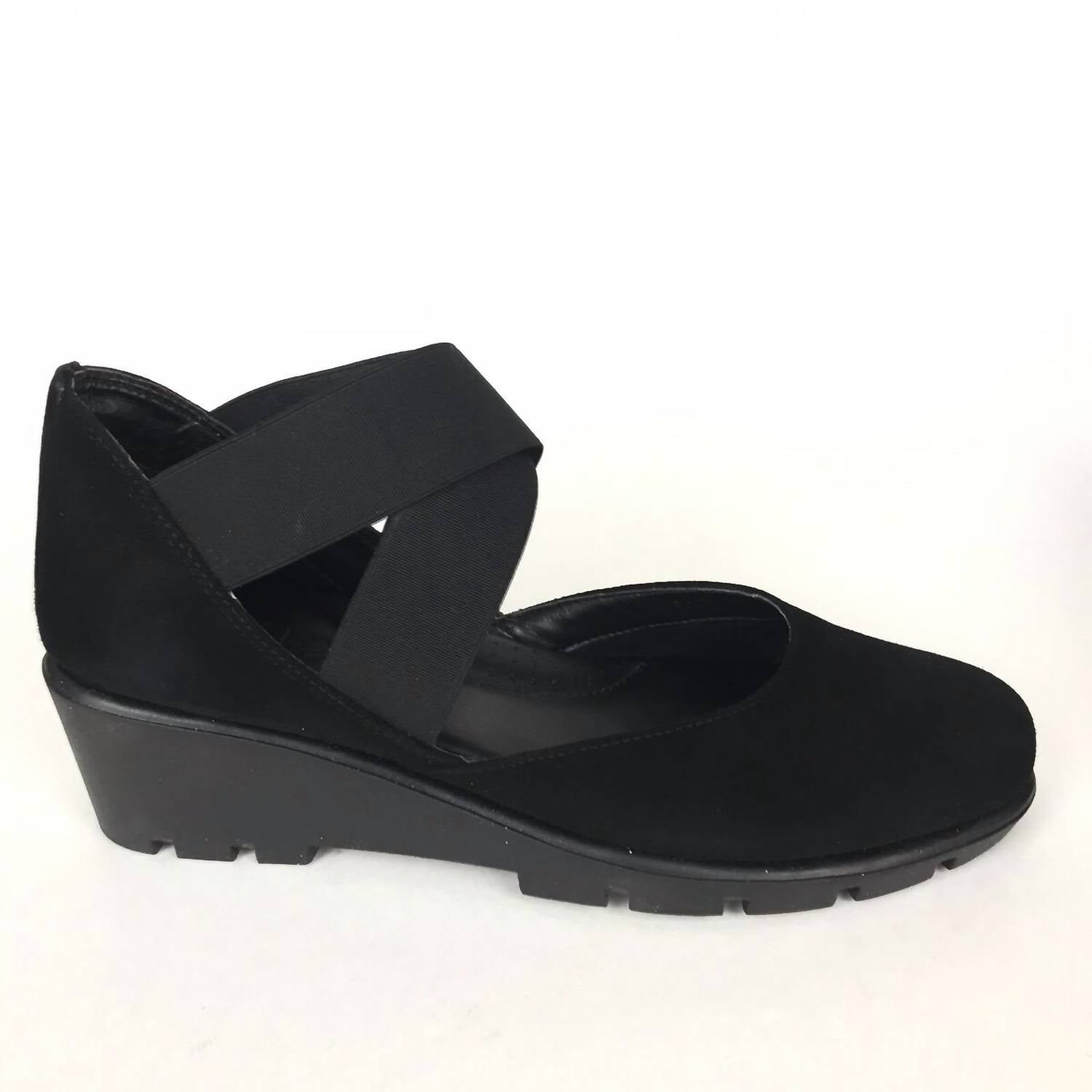 Женские сандалии Get Back Cross Band Suede черного цвета The FLEXX