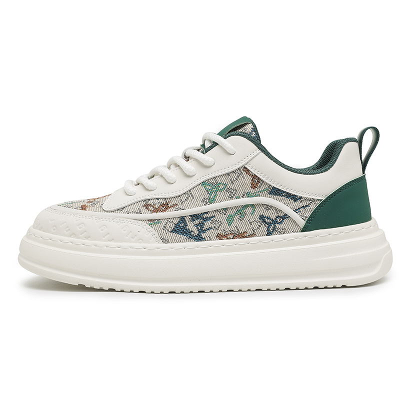 

CAMOSI Низкие скейтерские кроссовки мужские бежево-зеленые, цвет Beige Green