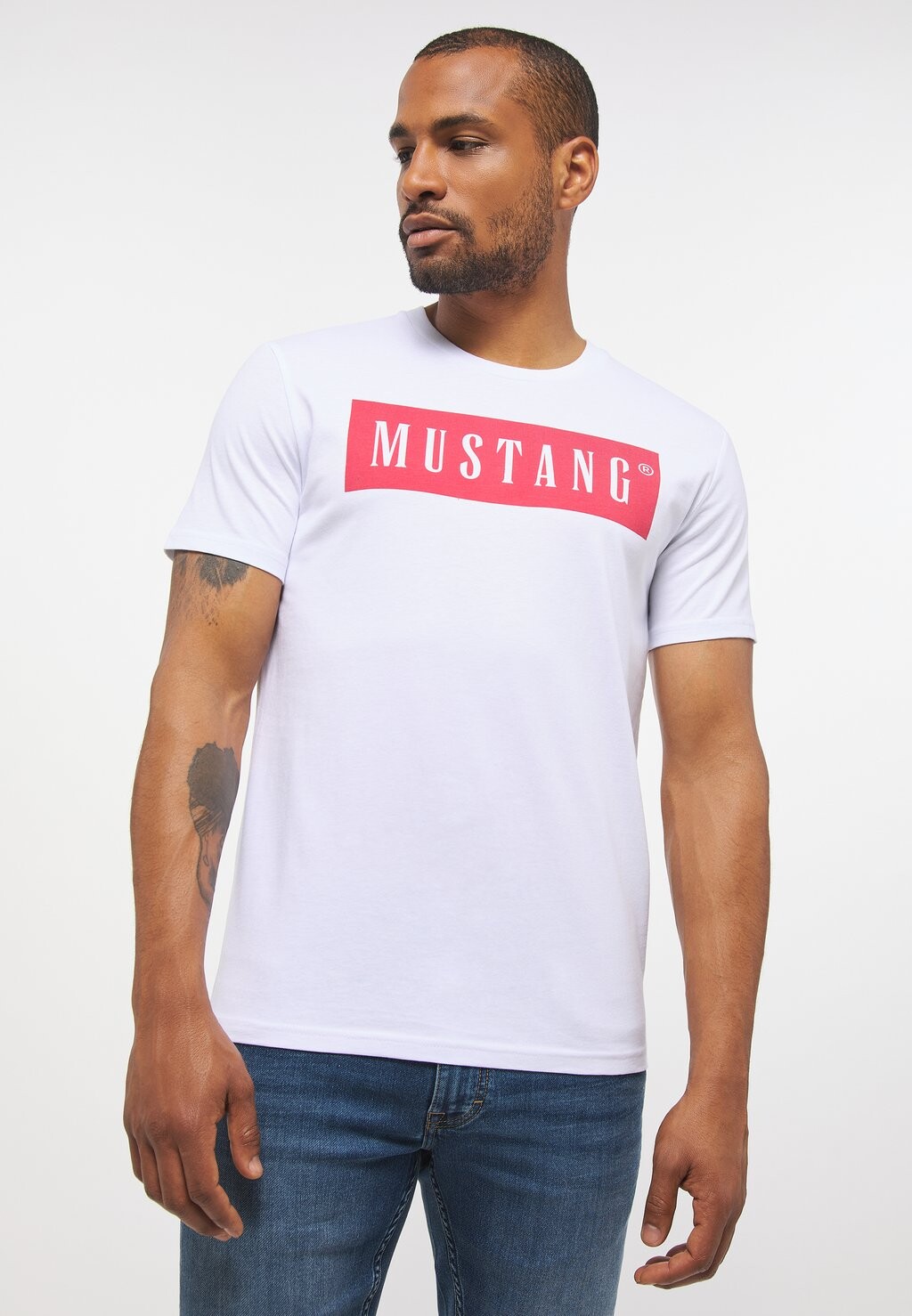 

Футболка с принтом Mustang, цвет weiã