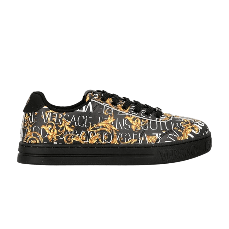 

Кроссовки Versace Court 88 'Black Baroque Print', черный