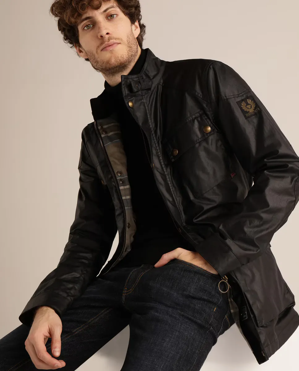 

Синее мужское пальто с четырьмя карманами Belstaff, темно-синий
