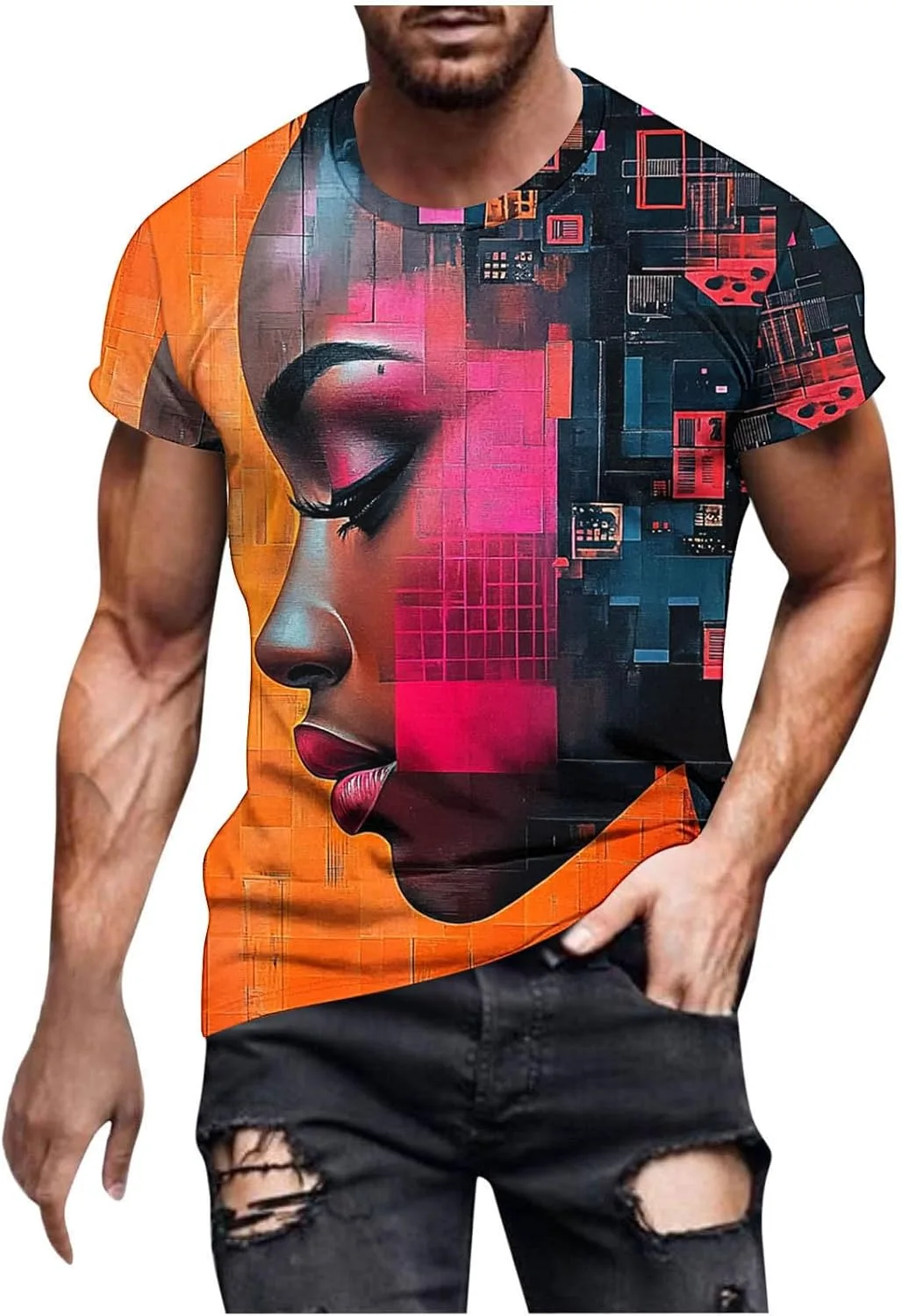 

Футболка Africa African Vintage для мужчин, летняя с коротким рукавом Ozmmyan