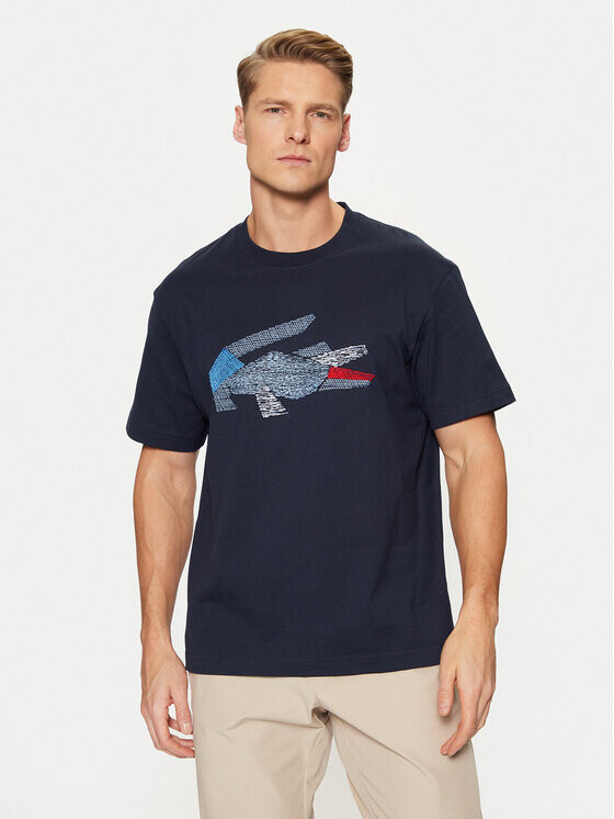 

Футболка классического кроя Lacoste, синий
