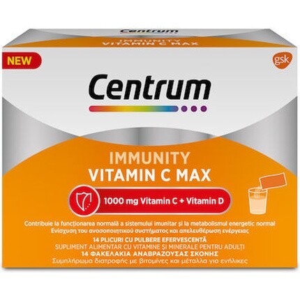 

Иммунитет Витамин С Макс 1000 мг - 14 шипучих пакетиков Centrum