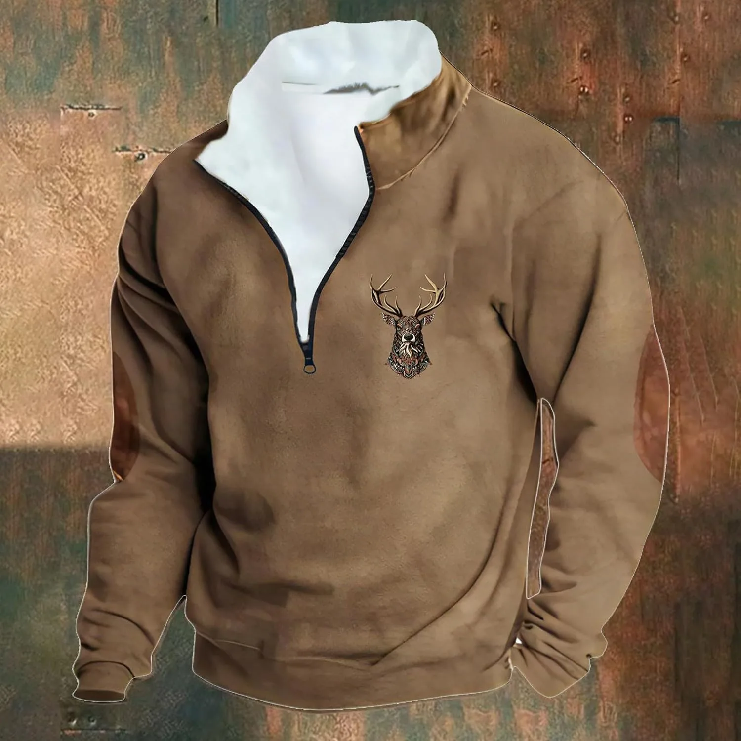 Толстовка Quarter Zip с принтом Vintage Print — фото 2